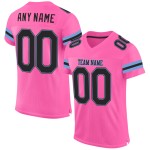 Black-Light Pink Blue Mesh Jersey Football Custom Authentic Black-Light Pink Blue Mesh Jersey Football Custom Authentic