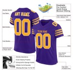 Gold-White Custom Purple Mesh Jersey Authentic Football Gold-White Custom Purple Mesh Jersey Authentic Football