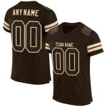 Brown Mesh Football Brown-Cream Custom Jersey Authentic Brown Mesh Football Brown-Cream Custom Jersey Authentic