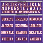 Football Authentic Mesh Purple Jersey Throwback Custom Orange-White Football Authentic Mesh Purple Jersey Throwback Custom Orange-White