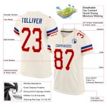 Custom Jersey Red-Royal Mesh Football Cream Authentic Custom Jersey Red-Royal Mesh Football Cream Authentic
