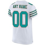 Football Custom Jersey Authentic Mesh White Aqua-Orange Football Custom Jersey Authentic Mesh White Aqua-Orange