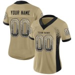 Football Gold Mesh Drift Fashion Jersey Black-White Vegas Custom Football Gold Mesh Drift Fashion Jersey Black-White Vegas Custom