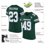 Authentic Football White-Gray Custom Green Mesh Jersey Authentic Football White-Gray Custom Green Mesh Jersey