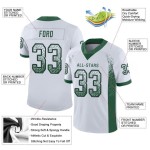 Gotham Mesh Drift Fashion Football Jersey White Custom Green-Black Gotham Mesh Drift Fashion Football Jersey White Custom Green-Black