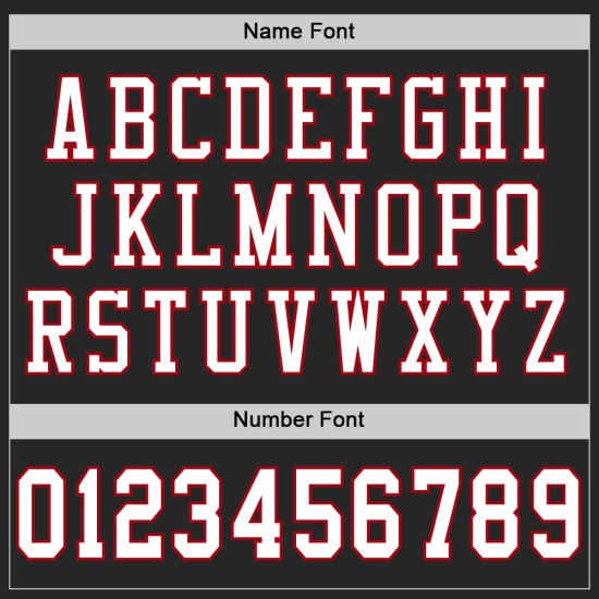 White-Red Football Authentic Jersey Mesh Black Custom White-Red Football Authentic Jersey Mesh Black Custom