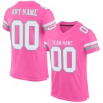Authentic Mesh Gray Custom Football White-Light Pink Jersey Authentic Mesh Gray Custom Football White-Light Pink Jersey