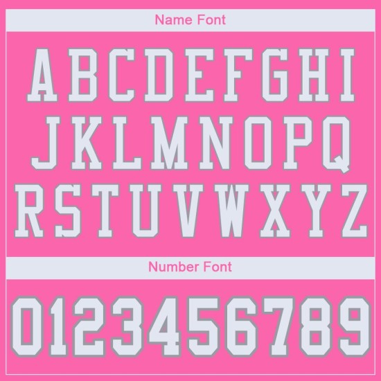 Authentic Mesh Gray Custom Football White-Light Pink Jersey Authentic Mesh Gray Custom Football White-Light Pink Jersey