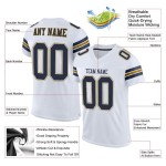 Mesh Custom Gold White Jersey Navy-Old Authentic Football Mesh Custom Gold White Jersey Navy-Old Authentic Football