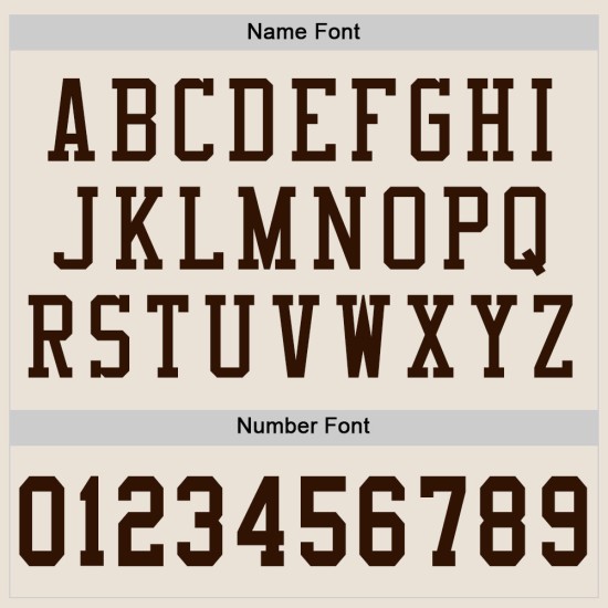 Custom Authentic Football Brown Cream Jersey Mesh Custom Authentic Football Brown Cream Jersey Mesh