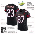 Jersey Custom Mesh Authentic Black White-Red Football Jersey Custom Mesh Authentic Black White-Red Football