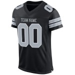Jersey Black Authentic Football Mesh Silver-White Custom Jersey Black Authentic Football Mesh Silver-White Custom