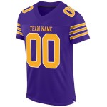Gold-White Custom Purple Mesh Jersey Authentic Football Gold-White Custom Purple Mesh Jersey Authentic Football