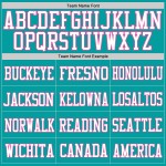 White-Pink Mesh Aqua Football Custom Authentic Jersey White-Pink Mesh Aqua Football Custom Authentic Jersey