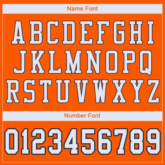 Jersey Custom Authentic Football Mesh White-Navy Orange Jersey Custom Authentic Football Mesh White-Navy Orange
