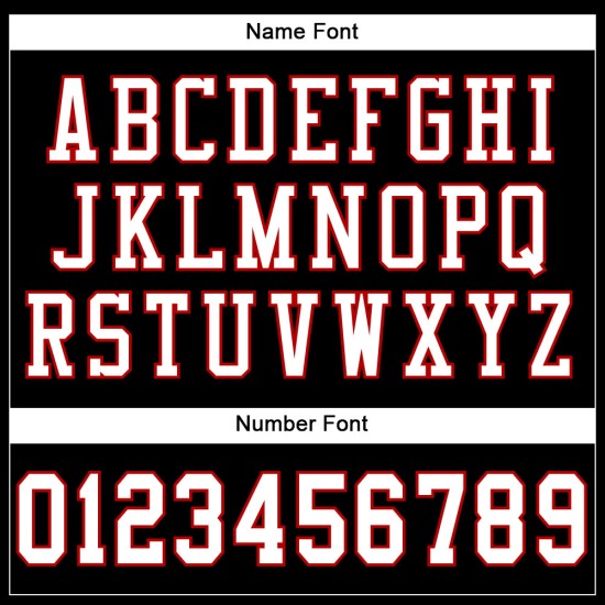 Authentic Football Mesh White-Red Black Jersey Custom Authentic Football Mesh White-Red Black Jersey Custom