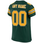 Jersey Mesh Authentic Custom Green Football Gold-White Jersey Mesh Authentic Custom Green Football Gold-White