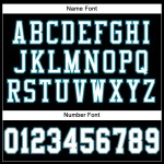Jersey White-Teal Mesh Black Football Authentic Custom Jersey White-Teal Mesh Black Football Authentic Custom
