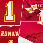 Jersey Authentic Scarlet Football Mesh Custom White-Gold Jersey Authentic Scarlet Football Mesh Custom White-Gold