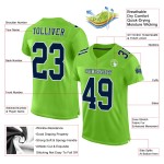 Green Jersey Custom Navy-White Neon Mesh Authentic Football Green Jersey Custom Navy-White Neon Mesh Authentic Football