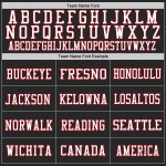 White-Red Football Authentic Jersey Mesh Black Custom White-Red Football Authentic Jersey Mesh Black Custom