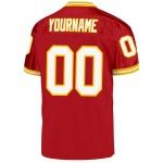 Custom Mesh White-Gold Red Authentic Jersey Throwback Football Custom Mesh White-Gold Red Authentic Jersey Throwback Football