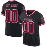 Mesh Football Throwback Authentic Jersey Custom Maroon-White Black Mesh Football Throwback Authentic Jersey Custom Maroon-White Black
