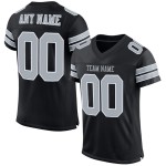 Jersey Black Authentic Football Mesh Silver-White Custom Jersey Black Authentic Football Mesh Silver-White Custom