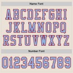 Jersey Authentic Mesh Light Custom Cream Football Blue-Red Jersey Authentic Mesh Light Custom Cream Football Blue-Red