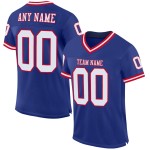 White-Red Authentic Royal Jersey Mesh Football Custom Throwback White-Red Authentic Royal Jersey Mesh Football Custom Throwback