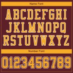 Authentic Jersey Football Gold-White Mesh Burgundy Custom Authentic Jersey Football Gold-White Mesh Burgundy Custom