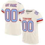 Jersey Authentic Mesh Light Custom Cream Football Blue-Red Jersey Authentic Mesh Light Custom Cream Football Blue-Red