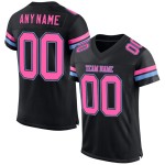 Pink-Light Authentic Football Mesh Blue Custom Jersey Black Pink-Light Authentic Football Mesh Blue Custom Jersey Black