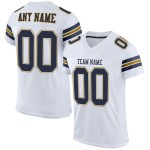 Mesh Custom Gold White Jersey Navy-Old Authentic Football Mesh Custom Gold White Jersey Navy-Old Authentic Football