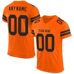 Authentic Custom Orange Black Jersey Mesh Football Authentic Custom Orange Black Jersey Mesh Football