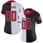 Black Split Custom Jersey Red-White Football Fashion Mesh Black Split Custom Jersey Red-White Football Fashion Mesh